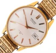 Seiko, Seiko 7005-2000 automatic wristwatch with date aperture, the dial 33mm in diameter.