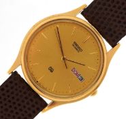 Seiko, gentlemen's quartz wristwatch, model 5Y23-7079, with day/date aperture, the dial 28mm in