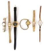 Ladies wristwatches comprising Rotary, Accurist, Avia, Seiko and Smiths, the largest dial 19.1mm