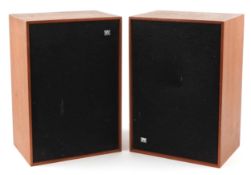 Pair of Wharfedale Melton 2 speakers, serial number 3W/26669A and 3W/26595A, 54cm H x 37cm W x