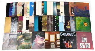 Group of vinyl LP records including Pink Floyd, Led Zeppelin, The Who, Emerson, Lake and Palmer,