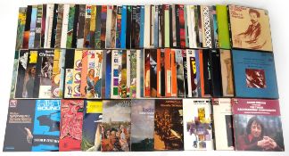 Collection of predominantly classical vinyl LP records including Richard Strauss, Beethoven, Busoni,
