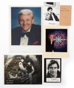 Six autographs, five photographic, including Martin Sheen, Timothy Doulton, Chris Tarrant, Tim