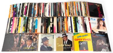 Collection of vinyl LP records including Millie Jackson, Angela Clemmons, Smokey Robinson, The