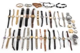 Vintage and later ladies and gentlemen's wristwatches including Bulova, Rotary, Timex, Bentima and a