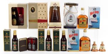 Group of alcohol including 2000 Millennium Extra Special 8 Year, Dimple souvenir decanter, Mexico