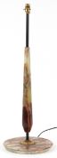 Vintage onyx and brass standard lamp, 82cm high.
