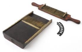 Victorian apothecary brass and mahogany pill rolling machine bearing maker's stamp S. Maw & Son &