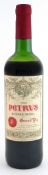 WITHDRAWN Bottle of 1990 Petrus Pomerol Grand Vin red wine.