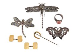 COLLECTION OF SILVER WHITE METAL JEWELLERY