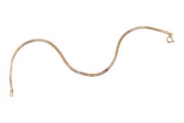 HALLMARKED 9CT GOLD FLAT LINK BRACELET