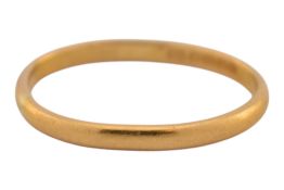 HALLMARKED 22CT GOLD BAND RING