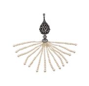 925 SILVER FRESHWATER PEARL & CZ TASSEL SAUTOIR