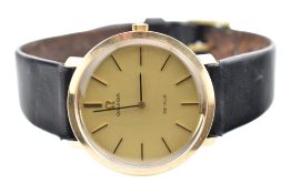 OMEGA DE VILLE GENTLEMANS 9CT GOLD WRISTWATCH