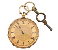 EARLY 20TH CENTURY 18CT GOLD FOB POCKET WATCH