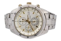 STAINLESS STEEL SEIKO 100M CHRONOGRAPH WRISTWATCH