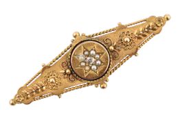 VICTORIAN 19TH CENTURY HALLMARKED 15CT GOLD BROOCH