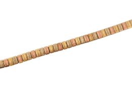 18CT GOLD TRI COLOUR LINKED NECKLACE CHAIN