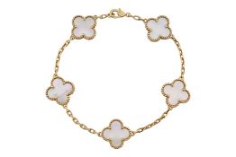 VAN CLEEF ARPELS MOTHER OF PEARL ALHAMBRA BRACELET