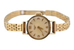 HALLMARKED 9CT GOLD LONGINES LADIES WRISTWATCH