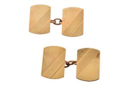 PAIR OF 1960S HALLMARKED 9CT GOLD CUFFLINKS