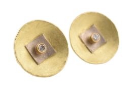 CATHERINE MANNHEIM - 18CT GOLD & DIAMOND EARRINGS