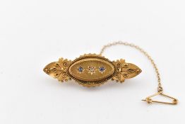 VICTORIAN 15CT GOLD BROOCH PIN