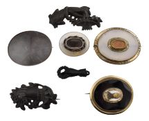 COLLECTION OF VICTORIAN MOURNING BROOCHES