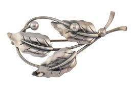 NIELS ERIK FROM DANISH SILVER SPRAY BROOCH PIN