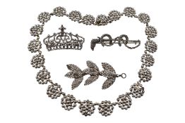 A COLLECTION OF ANTIQUE CUT STEEL JEWELLERY