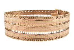 9CT GOLD BI-COLOUR FANCY LINK BRACELET
