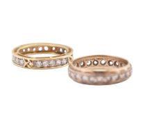 HALLMARKED 9CT GOLD ETERNITY RING & ANOTHER