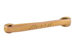 18CT GOLD PIN NAME BROOCH
