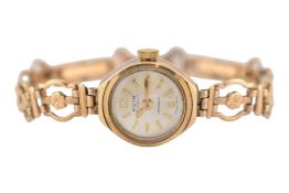 HALLMARKED 9CT GOLD AVIA LADIES WRISTWATCH
