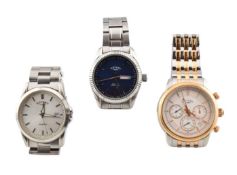 THREE ROTARY WRISTWATCHES