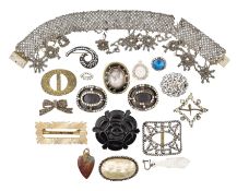 COLLECTION OF 19TH CENTURY JEWELLERY & BUCKLES