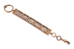 EARLY 20TH CENTURY 9CT GOLD WATCH CHAIN