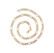HALLMARKED 9CT GOLD FIGARO CHAIN LINK NECKLACE