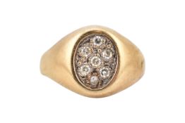 HALLMARKED 9CT GOLD & DIAMOND RING