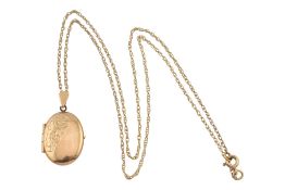 HALLMARKED 9CT GOLD LOCKET PENDANT NECKLACE