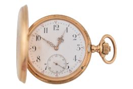18CT GOLD FULL HUNTER POCKET WATCH