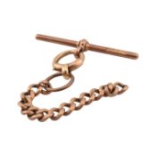 HALLMARKED 9CT GOLD T-BAR WITH PART CHAIN