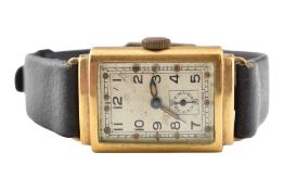 EARLY 20TH CENTURY 18CT GOLD GENTS WRISTWATCH
