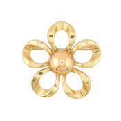 18CT GOLD FLOWER BROOCH