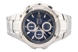 STAINLESS STEEL SEIKO COUTURA CHRONOGRAPH WRISTWATCH
