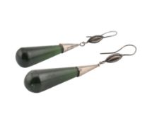 NEPHRITE JADE PENDANT EARRINGS