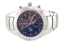 STAINLESS STEEL SEIKO 100M CHRONOGRAPH WRISTWATCH