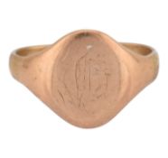9CT GOLD SIGNET RING