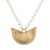 HALLMARKED 9CT GOLD PENDANT PEARL NECKLACE