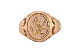 HALLMARKED 9CT GOLD SIGNET SEAL RING
